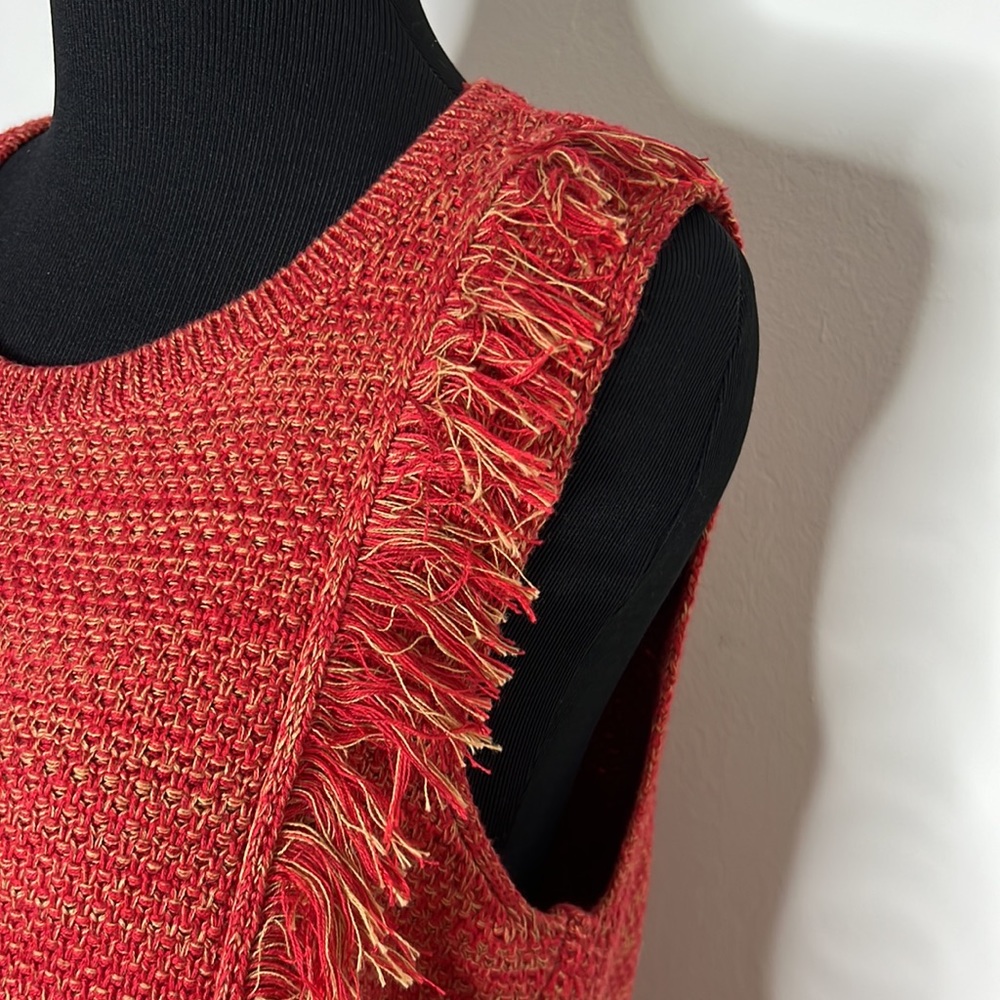 ANTHROPOLOGIE HOLDING HORSES Red Knit Sleeveless Dress XS - Picture 4 of 8